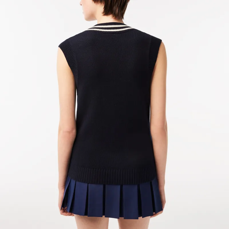 Sporty & Rich X LACOSTE Tank Tops Women's Black-2