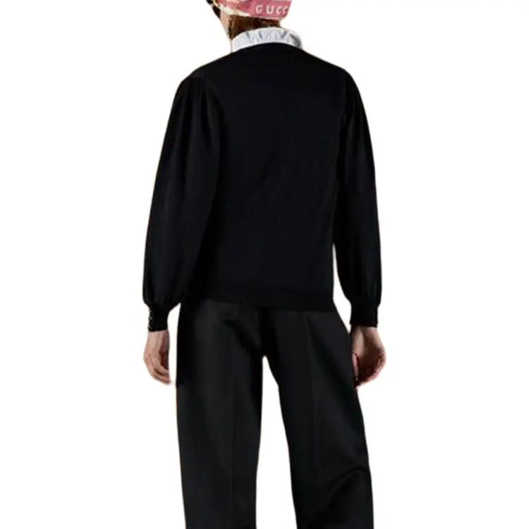 GUCCI Fine knit Wool Cardigan-3