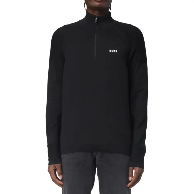 HUGO BOSS Half Zip Knitted Jumper-4