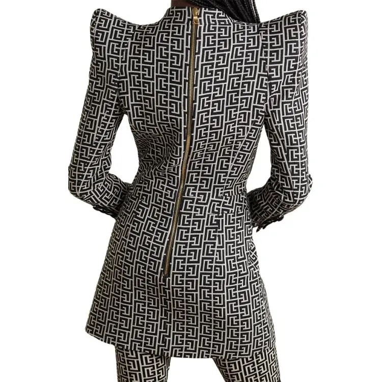 BALMAIN Long-Sleeved Dresses Women's Gray-3