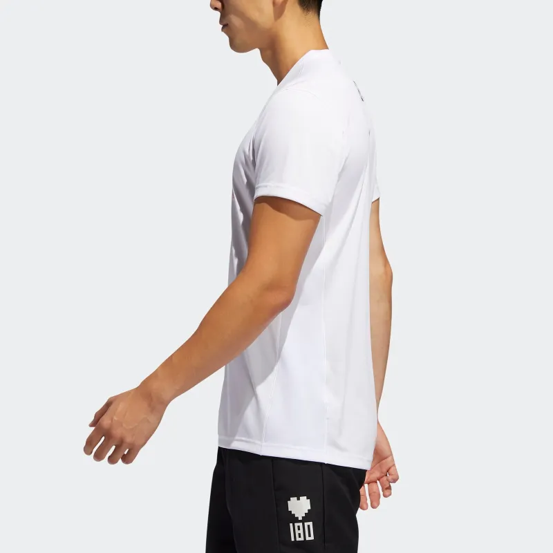 Adidas T Shirts Men White-3