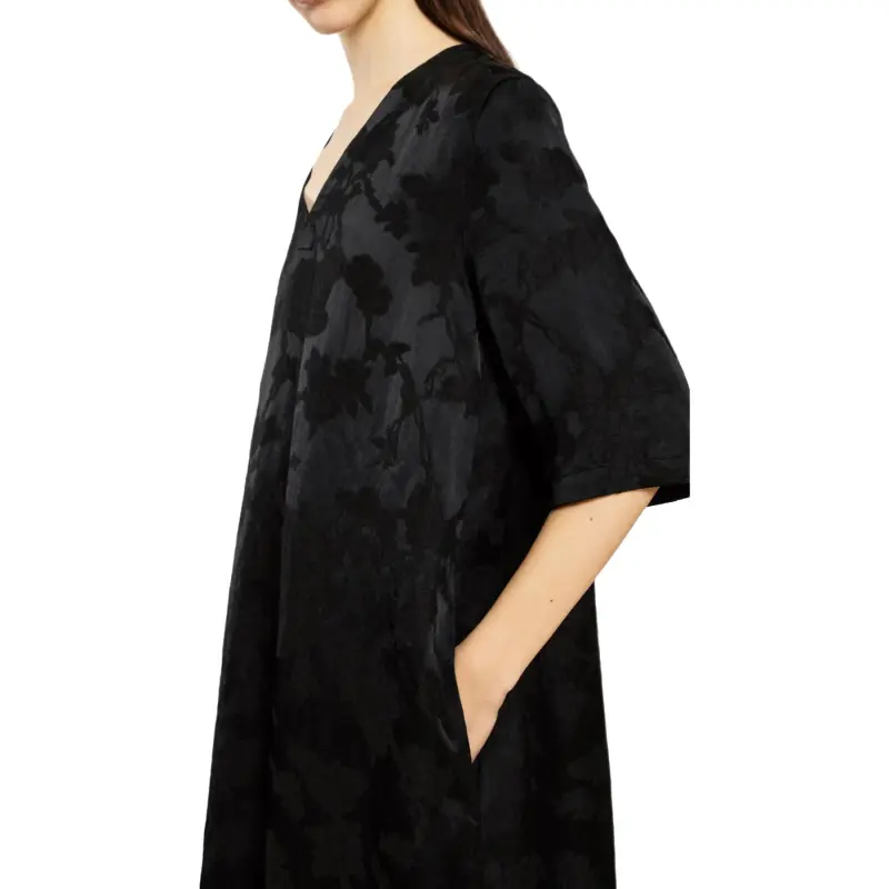 UMA WANG V Neck Midi Dress-3
