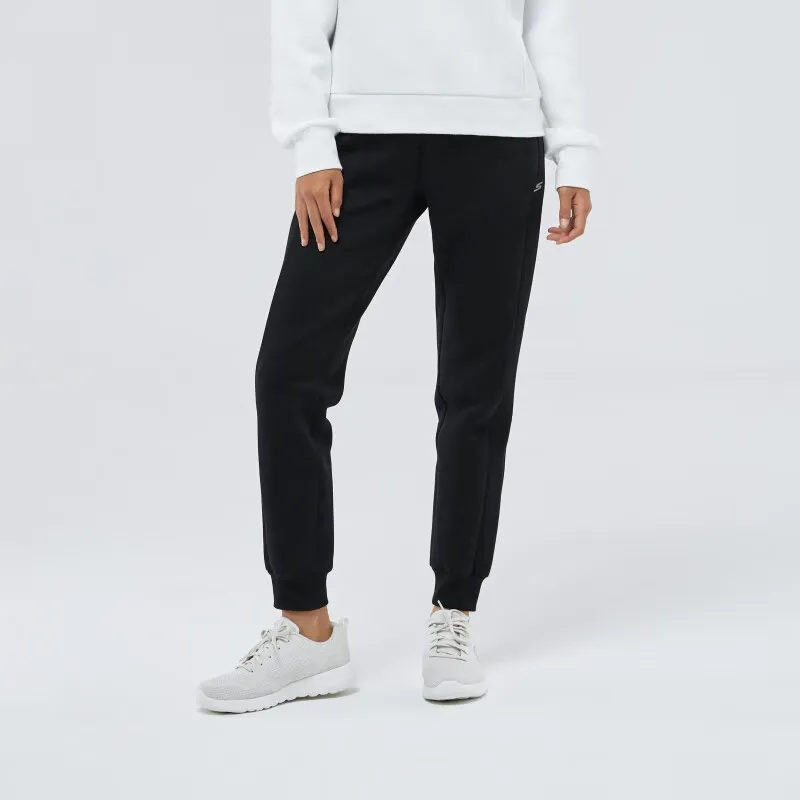 Skechers Sports Lifestyle Collection Comfortable Sports Collection Knitted Sports Pants Women's Carbon Black-2