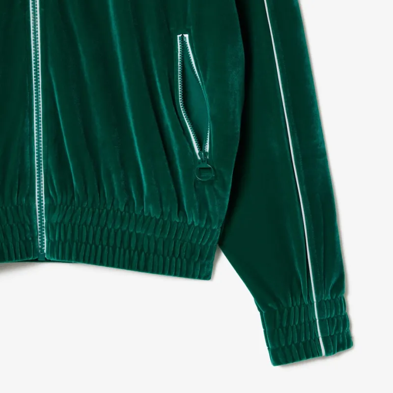 LACOSTE Zip up Velvet Track Jacket-4