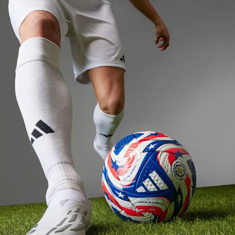 Adidas Size 5 Ball Soccer PU Seamless Thermal bonding Unisex White/Blue/Red-1