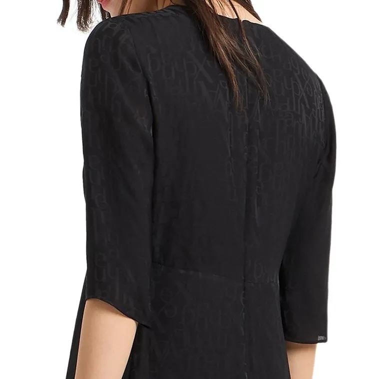 ARMANI EXCHANGEAE SS25 Short Sleeved Dress Women's Black-4