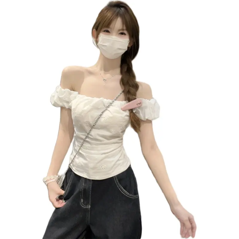 Mu Xiao Xin Puff Sleeve T Shirt Women's-2