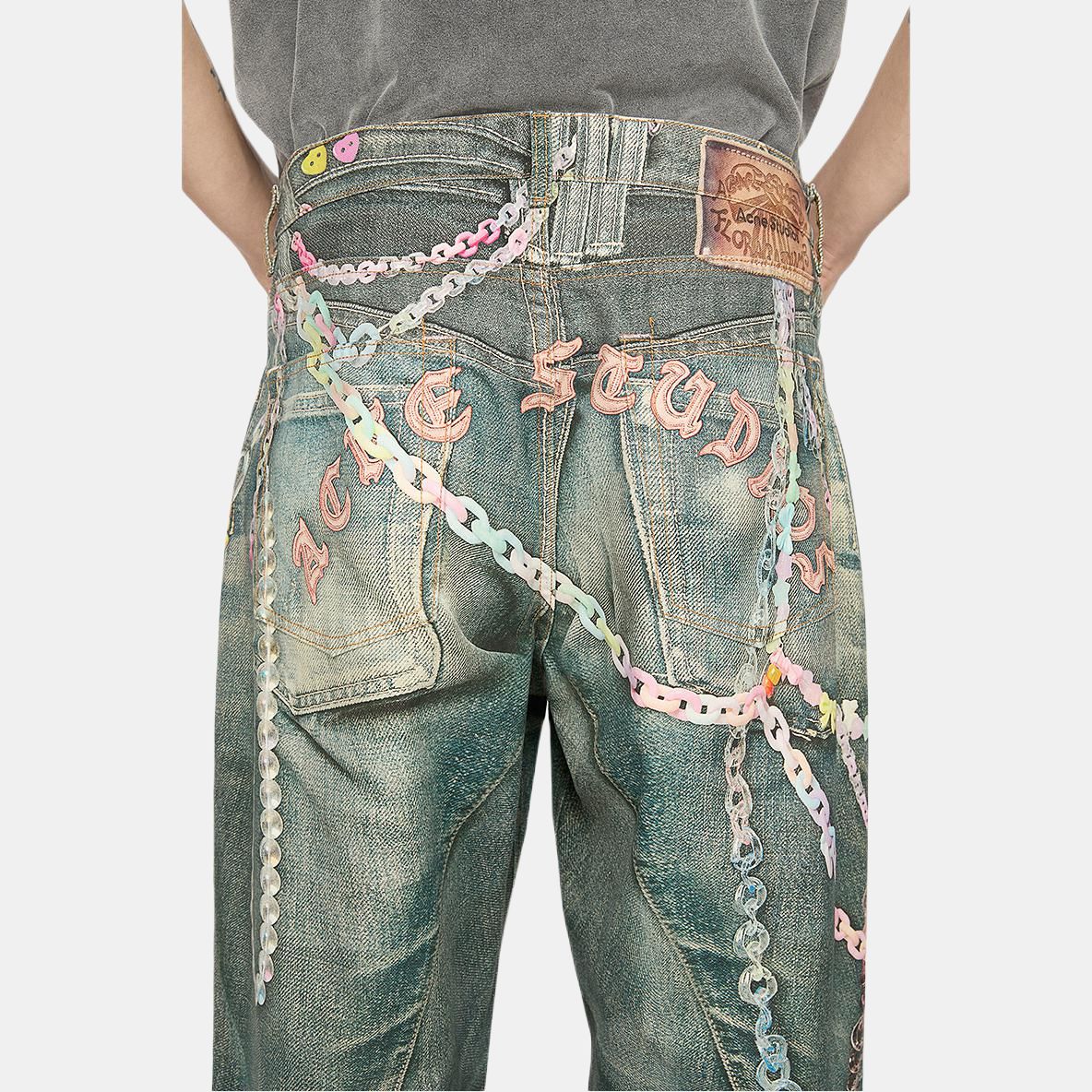Acne Studios SS25 Jeans Unisex Blue - POIZON