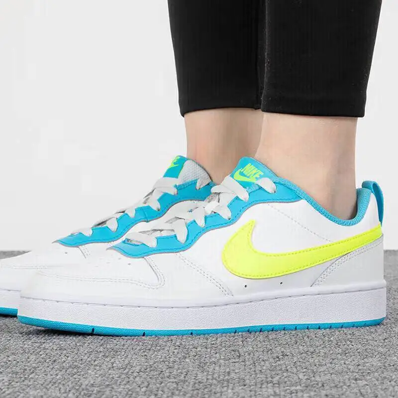 Nike Court Borough Low 2 GS 'White Baltic Blue Volt'-1