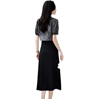 Mo Han Yi Mei Skirt Set Women's Black