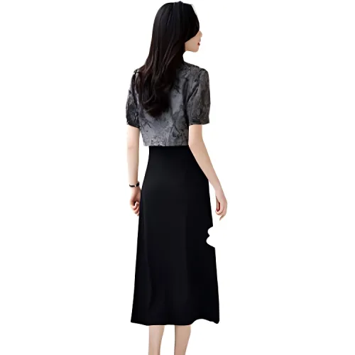Mo Han Yi Mei Skirt Set Women's Black