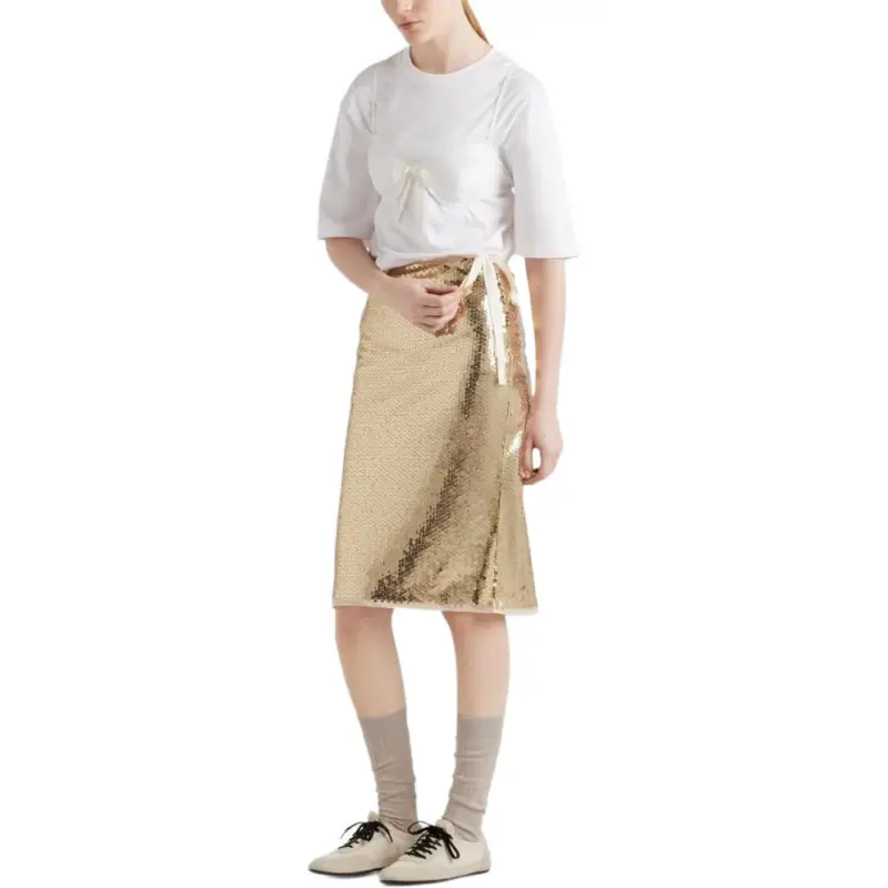PRADA Sequinned Midi Skirt-1