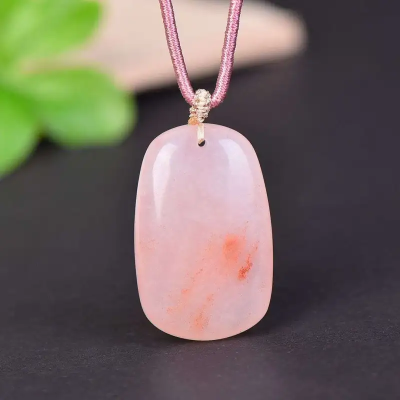 Gifts Golden Silk Jade Necklaces Unisex-2
