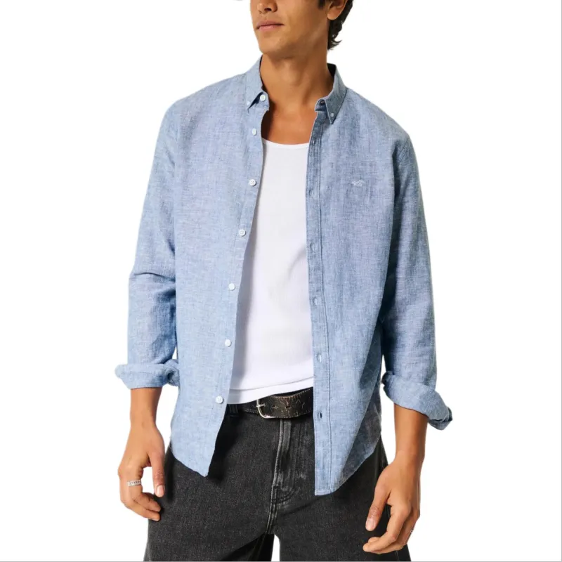 Hollister Shirts Men Blue-1