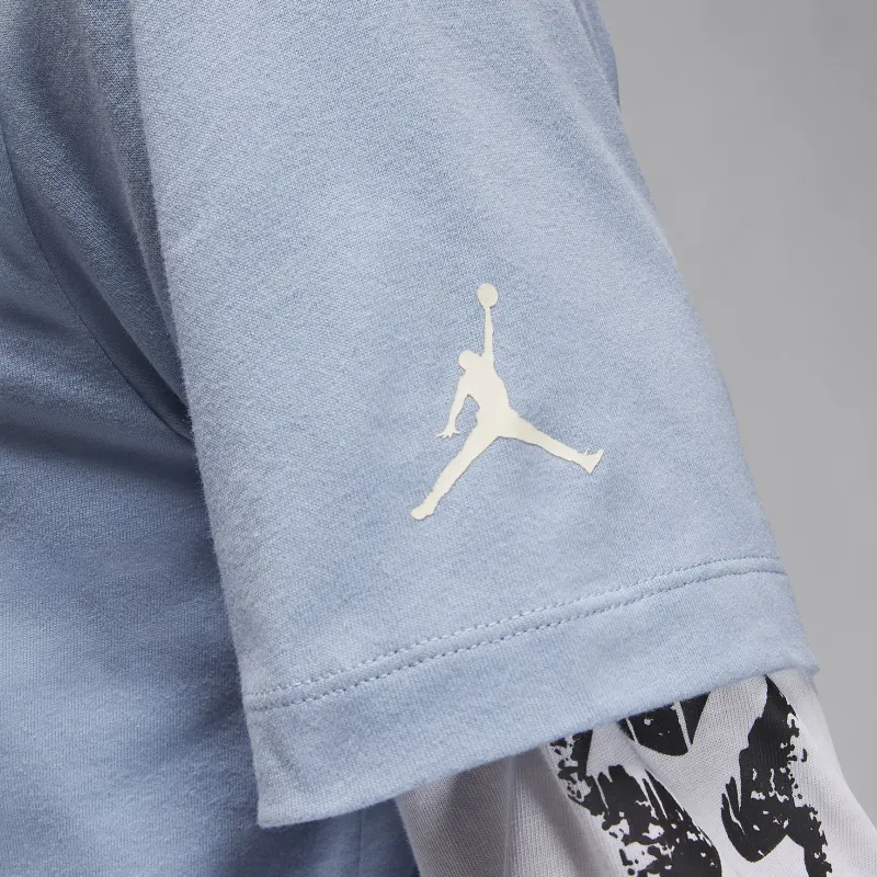 Jordan Flight MVP T Shirt Men's Blue Gray-2