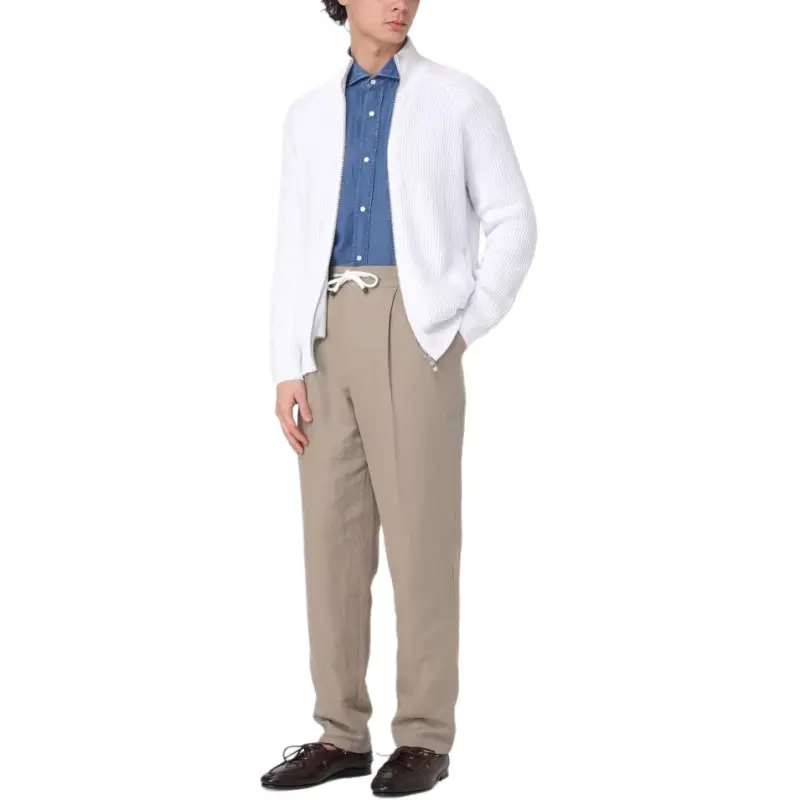 Brunello Cucinelli Zip Up Knitted Cardigan-5