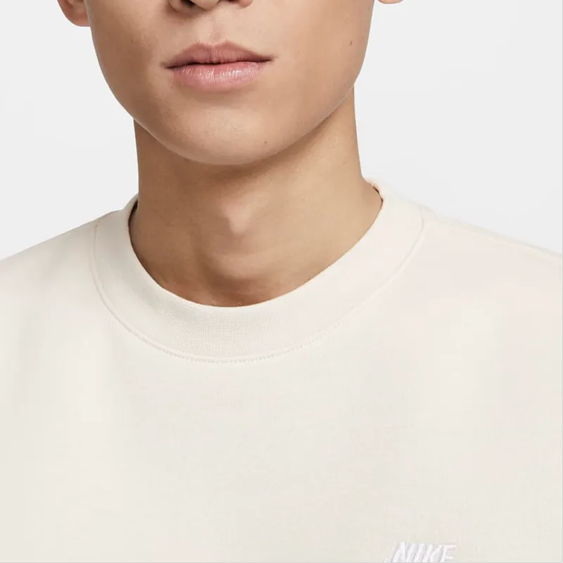 Nike Sportswear Club Fleece Sweatshirt Men's White Light Earth Brown-4
