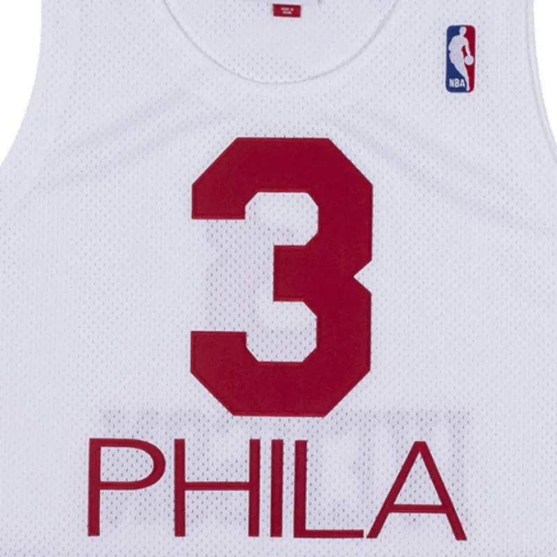 Mitchell Ness Basketball Jerseys Unisex White Red-2