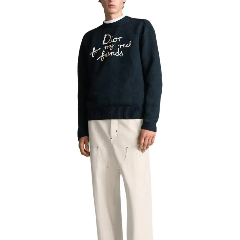 DIOR Logo Intarsia Crewneck Knit Sweater-1