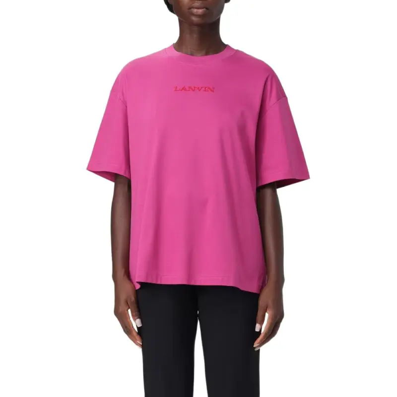 Lanvin Logo Embroidered Crewneck T Shirt-2