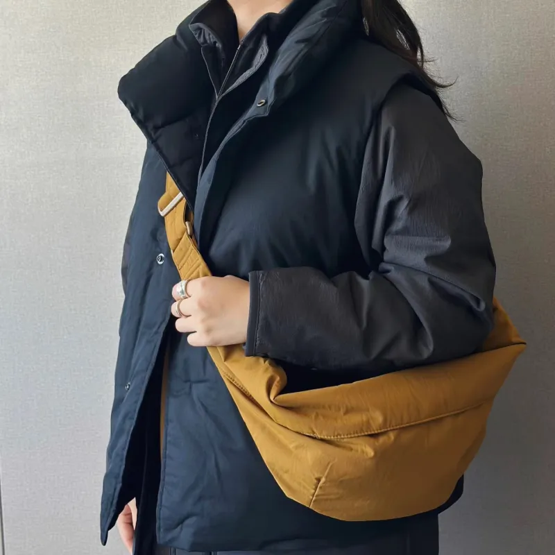 UNIQLO Nylon Sling Bag Unisex Mustard Yellow-2