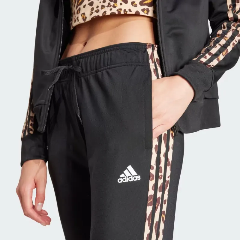 Adidas Free Shipping With AdiClub Essentials Animal Print Tricot 3-Stripes Slim Tapered Track Pants-5