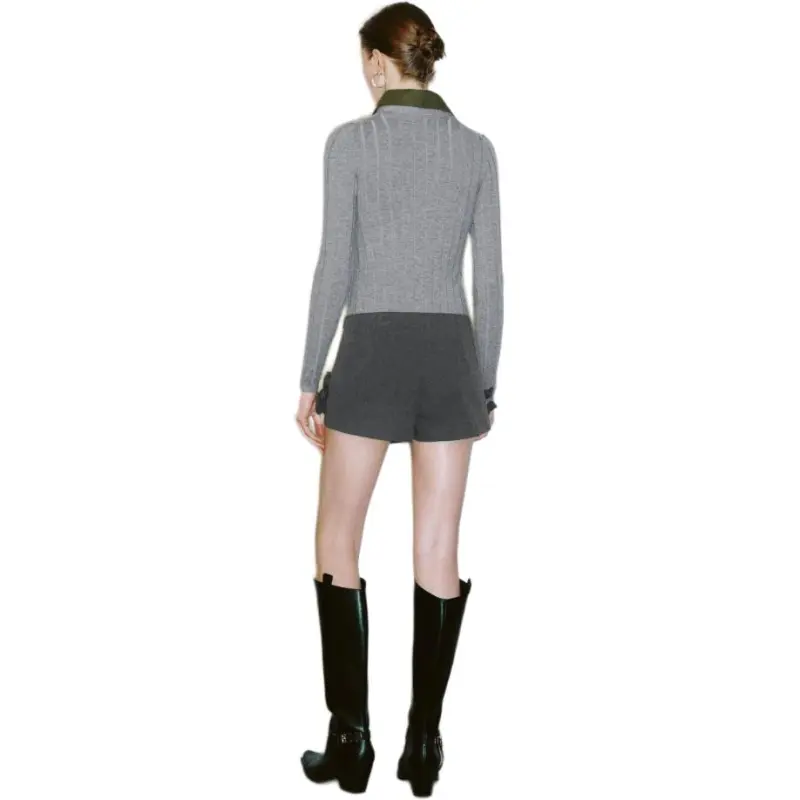 URBAN REVIVO Casual Shorts Women's Dark Gray-4