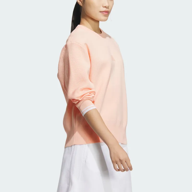 Adidas CREW SWEATER Sweatshirt Women's Powder Coral Pink-3