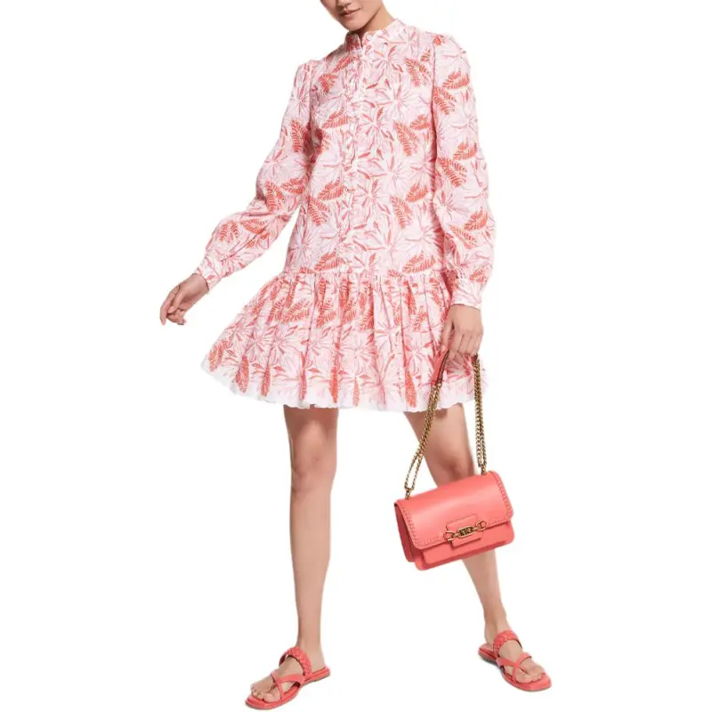 MICHAEL KORS Long Sleeved Dress Women's Light Pink-1