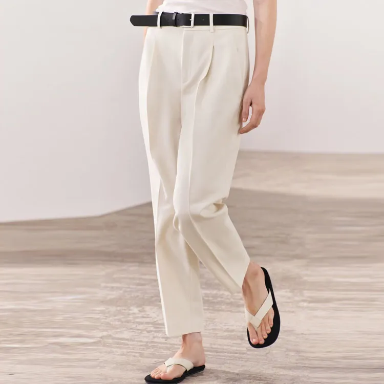 ZARA Casual Pants Women's White-3