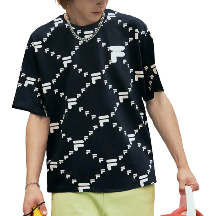 FILA FUSION T Shirt Unisex Pitch Black-2
