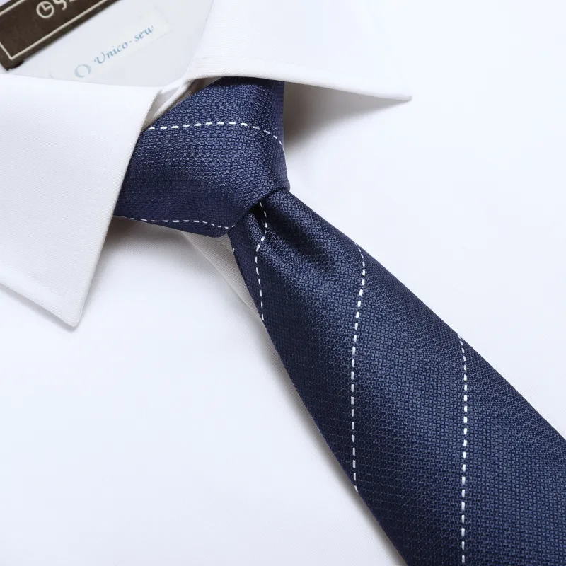 GOLDLION Mulberry Silk Ties Men's Royal Blue-2