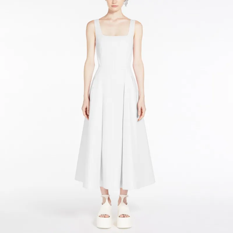 SportMax Sleeveless Dresses Women's White-2