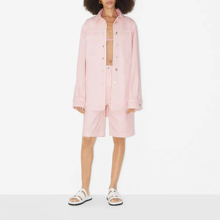 Burberry SS23 Denim Jacket Women's Pink-1
