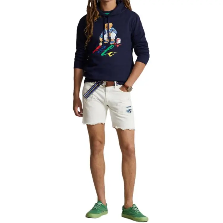 Polo Ralph Lauren Bear Printed Drawstring Hoodie-4