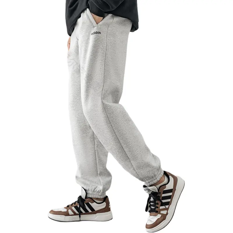 Adidas Knitted Sports Pants Men's Light Gray-3