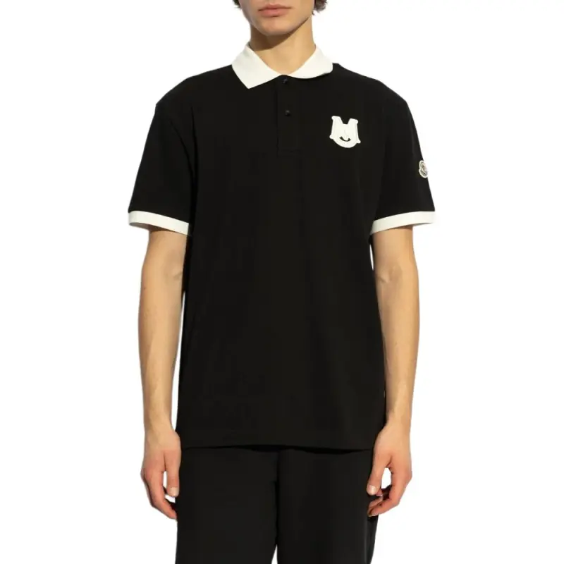 Moncler Logo Patch Short Sleeve Polo Shirt-1