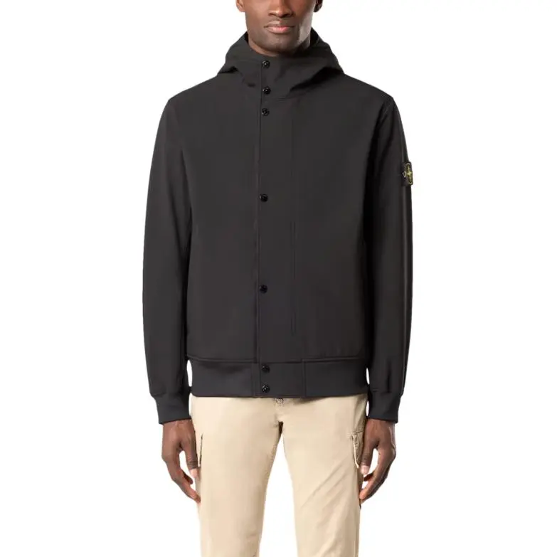 STONE ISLAND Logo Patch Hooded Jacket-4