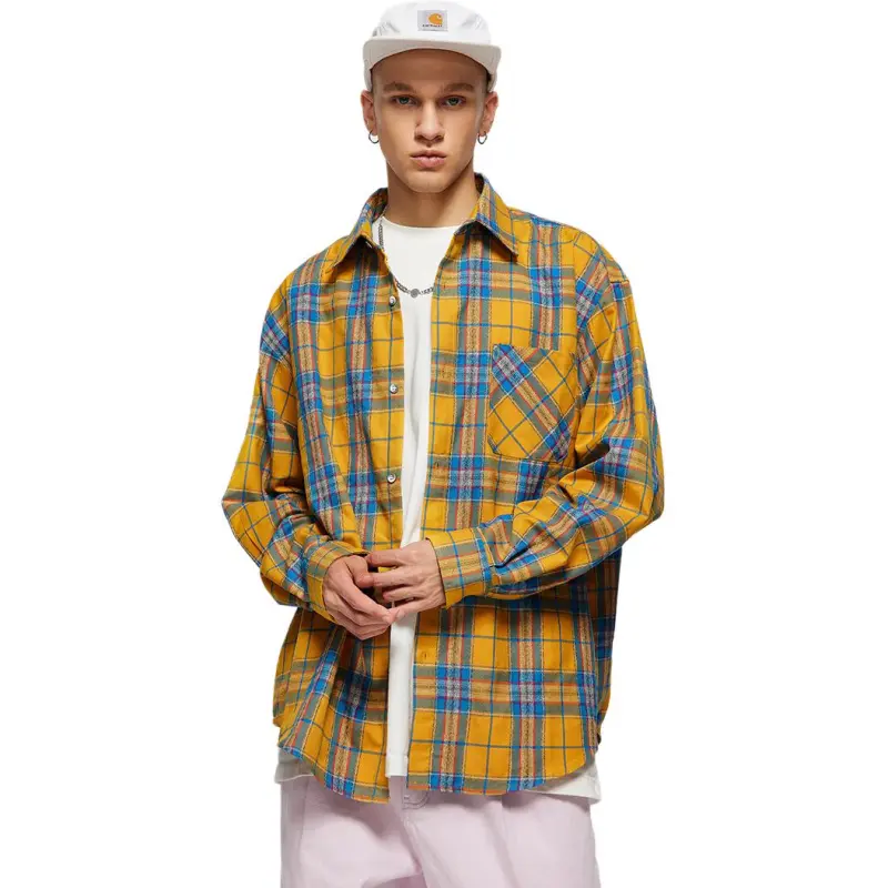 M MAICCO Shirts Men Yellow-3