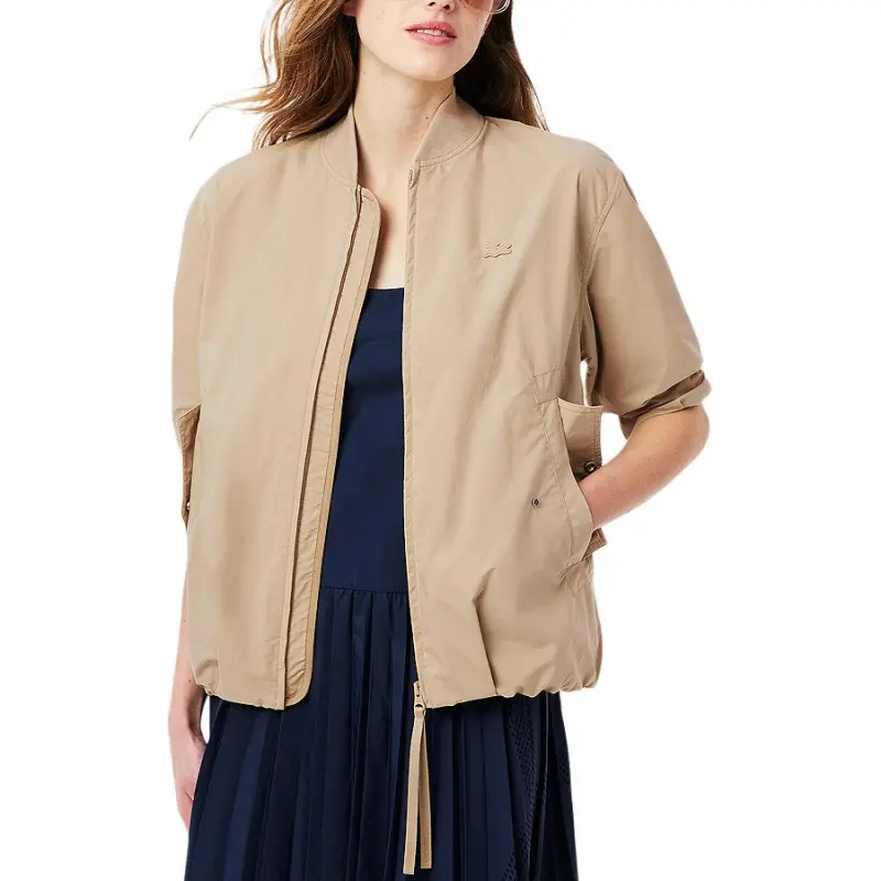 LACOSTE Jacket Women's Milk Coffee-2