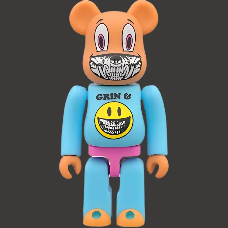 BE@RBRICK x Ron English BE@RBRICK Zac Pac Grin And Bear It Hang Tag Box 100%-3