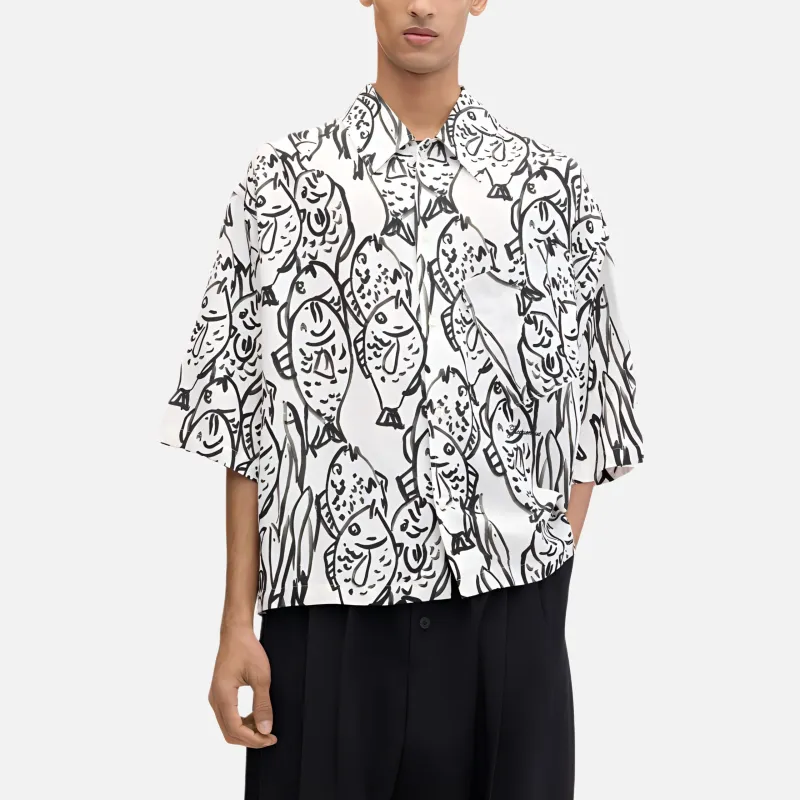 Jacquemus Fish Print Boxy Shirt-1