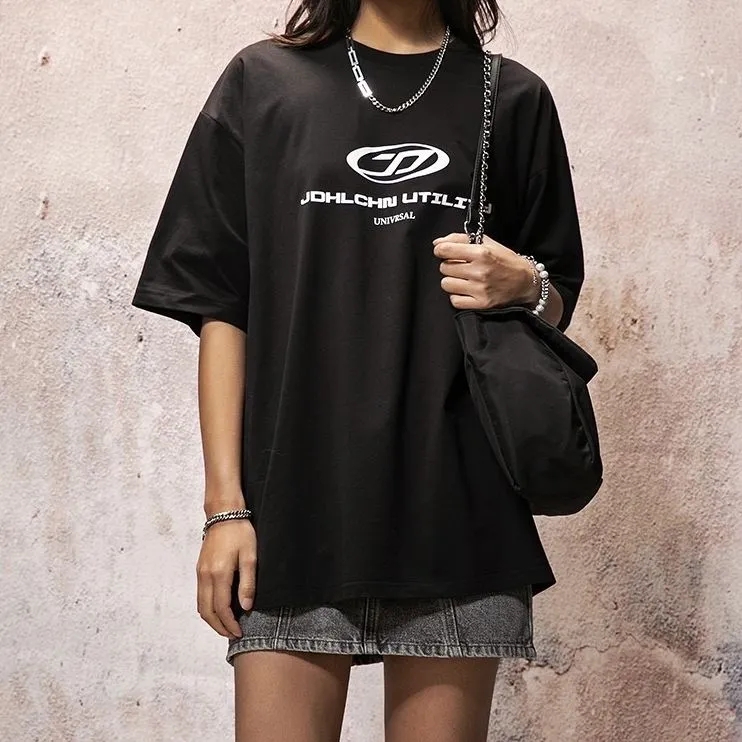 YuChaJia T-Shirt Women's Black Couple's-2