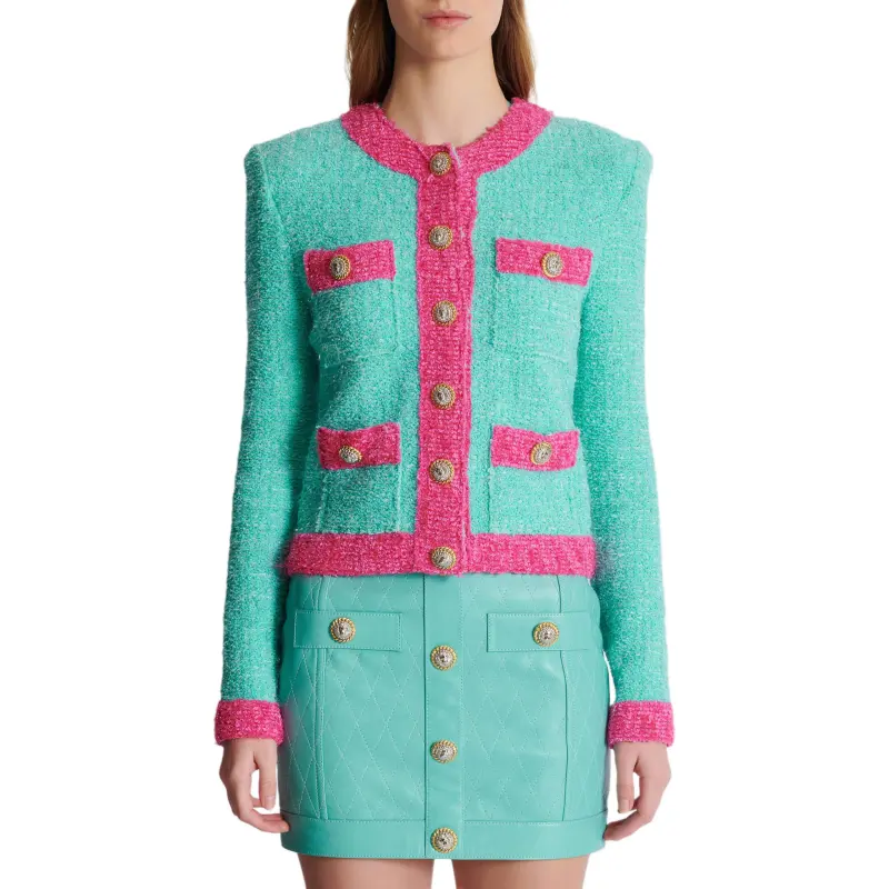BALMAIN Two Toned Tweed Jacket-3