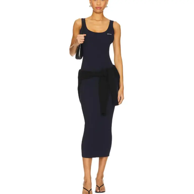 WE11DONE Sleeveless Dress Women's Marine Blue-3