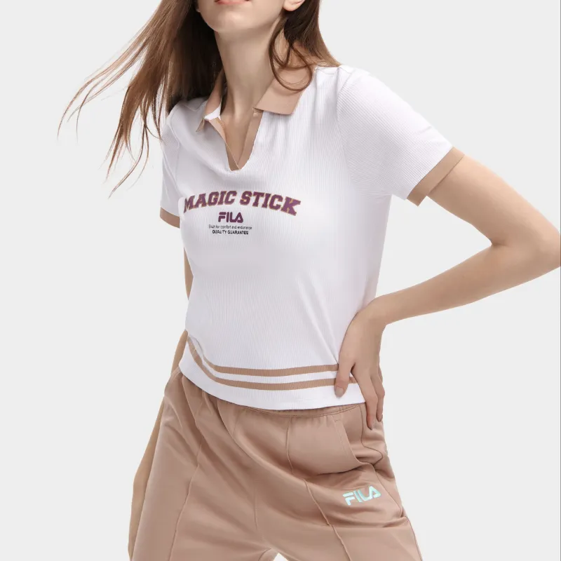 FILA x Magic Stick SS23 Polo Shirt Women's Standard White-3