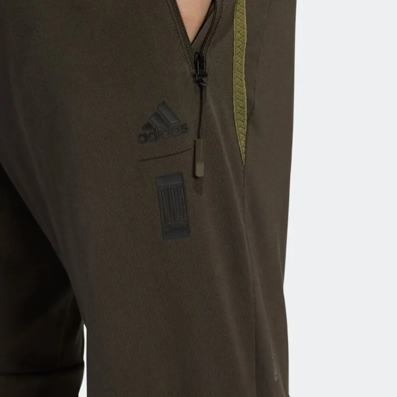 Adidas Knitted Sweatpants Men Dark Gray Olive Green-4