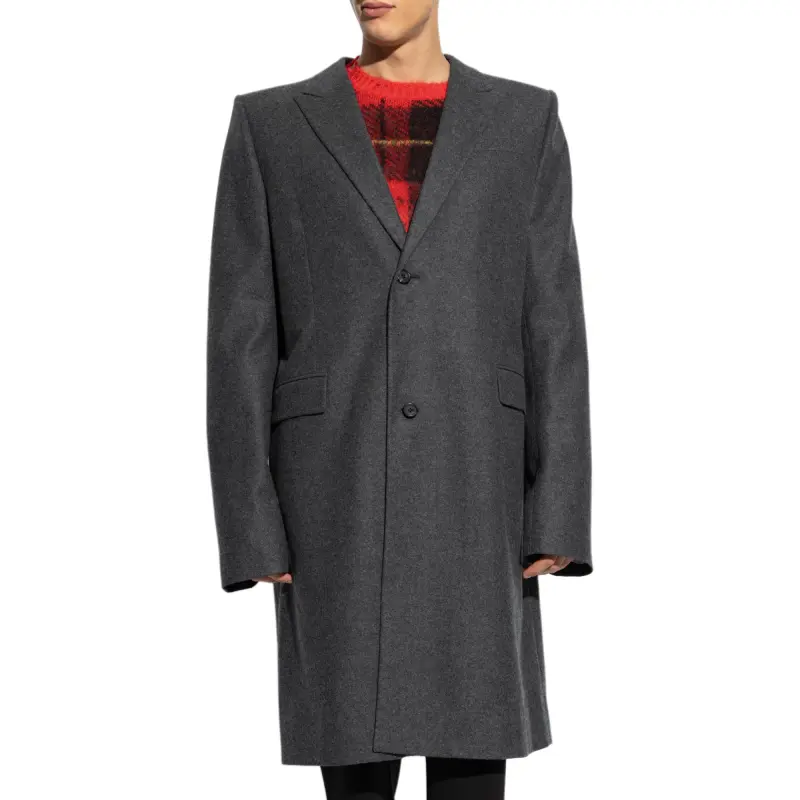 Alexander McQueen Single Breasted Oversized Coat-2