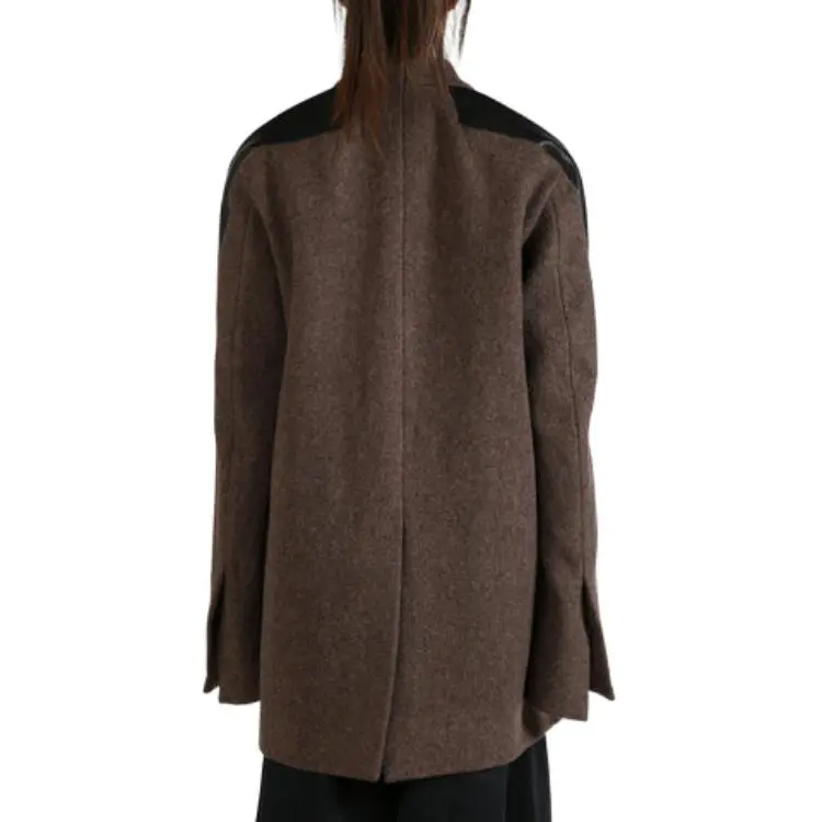 RICK OWENS Officer Jacket 'Brown/Black/Thulian'-1