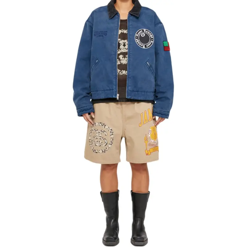 Denim Tears X Stussy Jamaica High Khaki Short-4